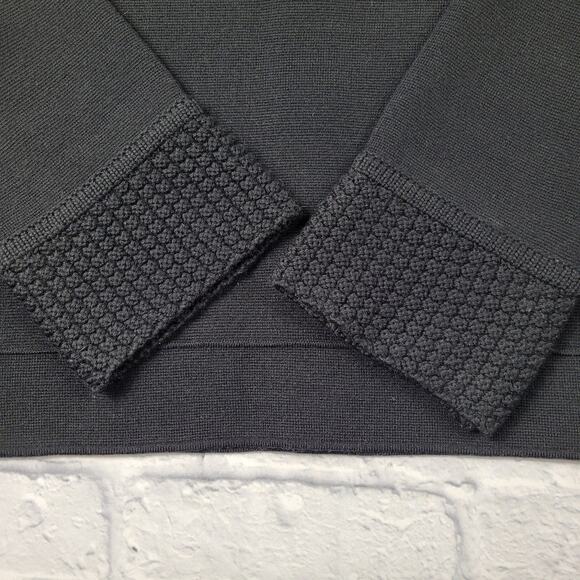 CAbi Black Jackie O Cropped Wool Blend Cardigan style #502 size Medium - Picture 7 of 16